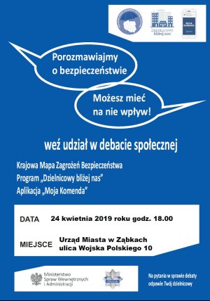 Plakat zaproszenie na debatę