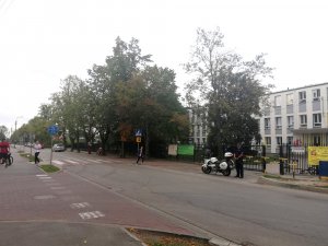 policyjne działania "Bezpieczna droga do szkoły"