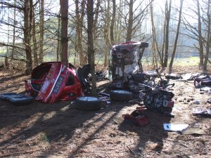 miejsce ujawnienia demonażu skradzionego pojazdu