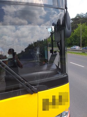 uszkodzony autobus miejski