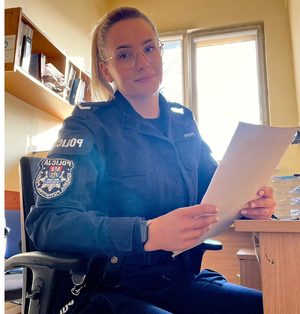 sierż. Marika Postek - Dzielnicowa rejonu nr 4 w Wołominie