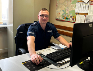 asp. Mateusz Hejzner - Dzielnicowy rejonu nr 4 w Ząbkach